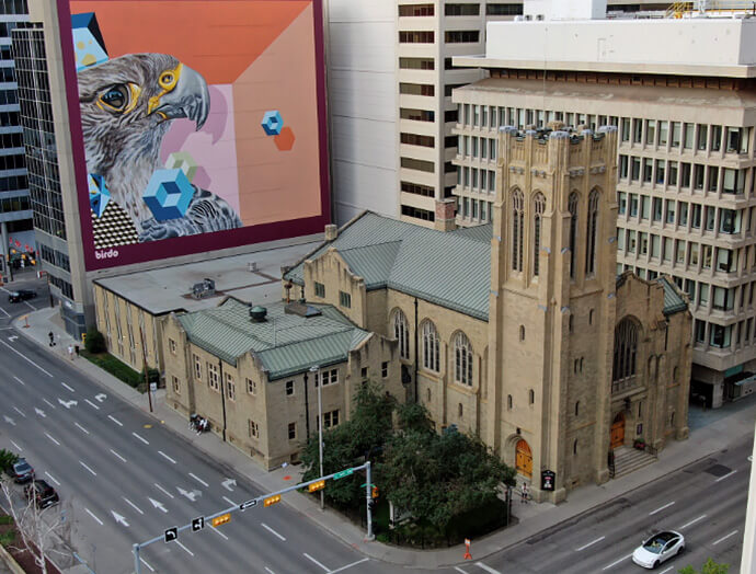 The Presbyterian congregation that gave rise to present-day Knox United Church began in 1883. The current neo-Gothic building dates to 1912. The Leadership Gathering comes as The United Church of Canada and The United Methodist Church are working toward a full-communion agreement. Photo courtesy of Knox United Church Calgary. 