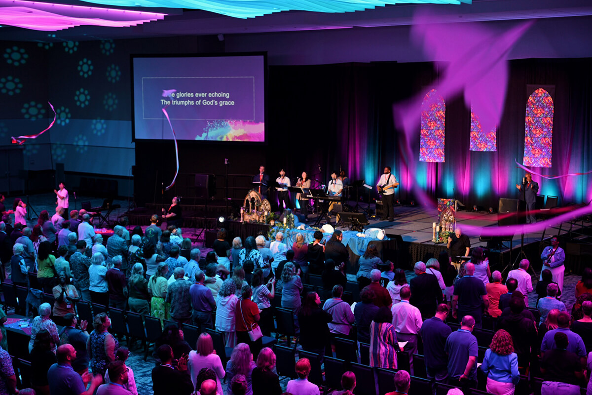 Five awards were presented to churches and leaders Aug. 4 during the maiden SCD Celebration Night. The awards honored churches, leaders and ministries that show creativity, resilience, next-generation investment and connectional leadership. Photo by Scott Hughes, Discipleship Ministries. 